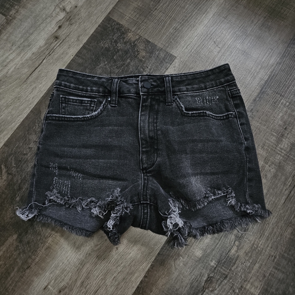 JBD, Women's Black Denim Shorts, Size Small - Picture 2 of 7